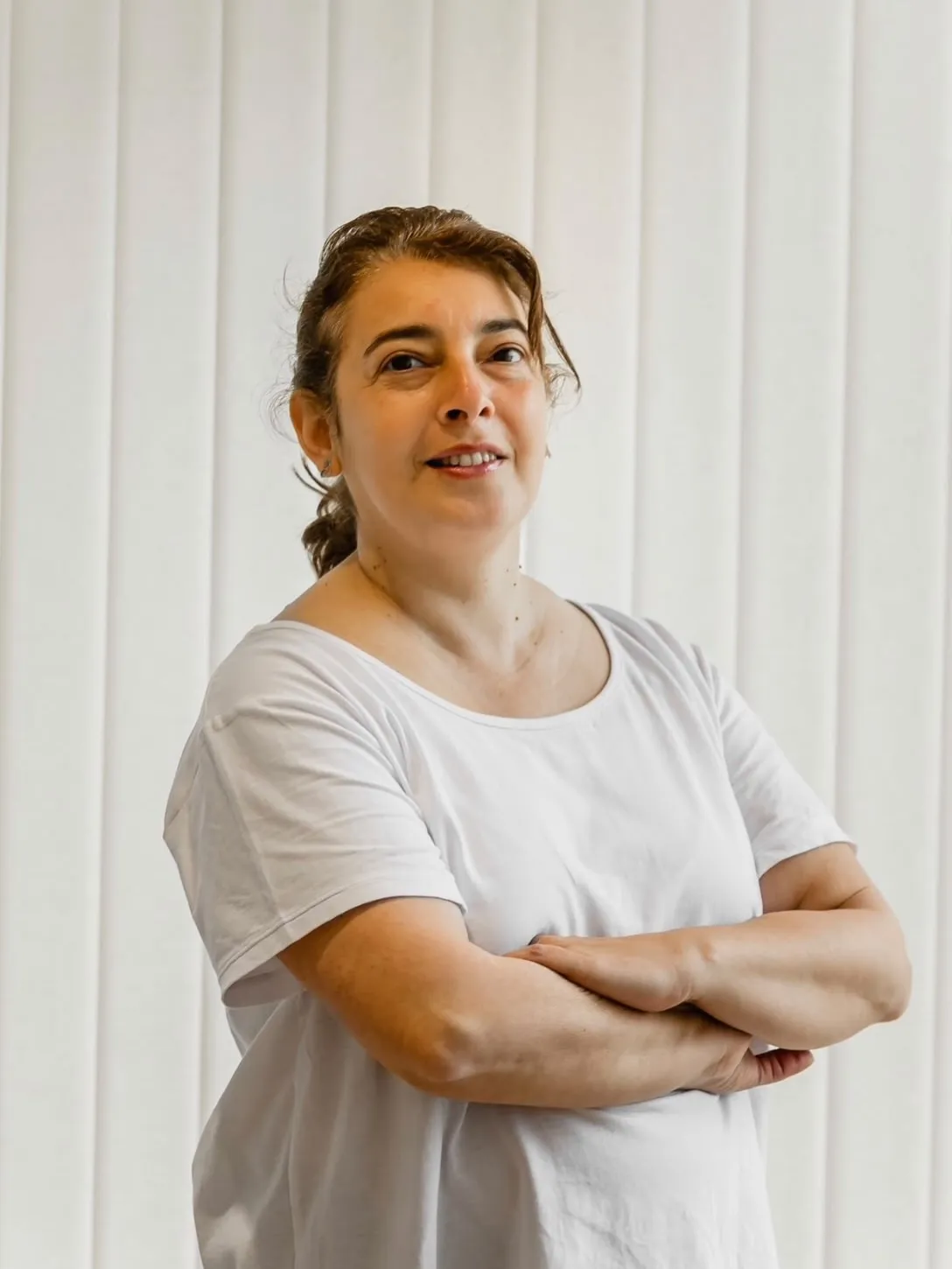 Retrato de Carolina, masajista del estudio